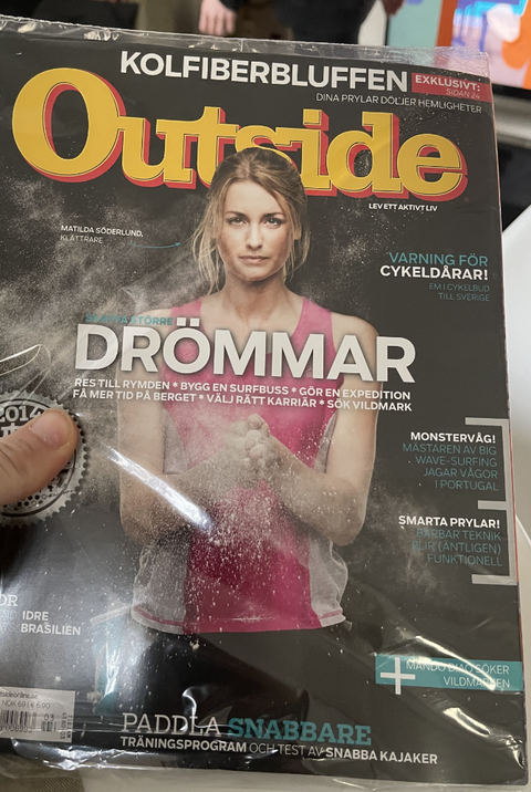 Omslaget till tidningen Outside